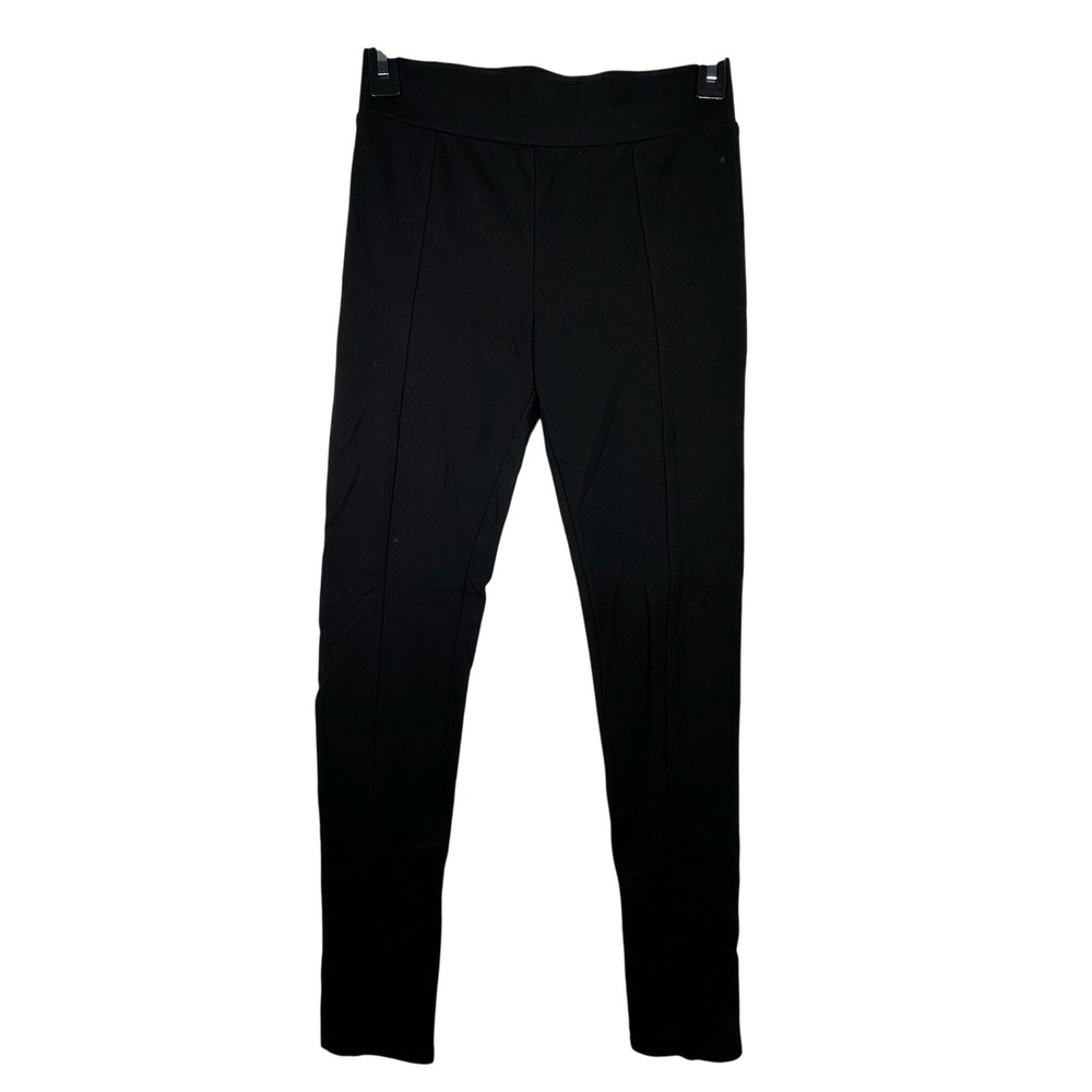INC International Concepts Black Ponte Knit Front Seam Leggings Pants Womens 0